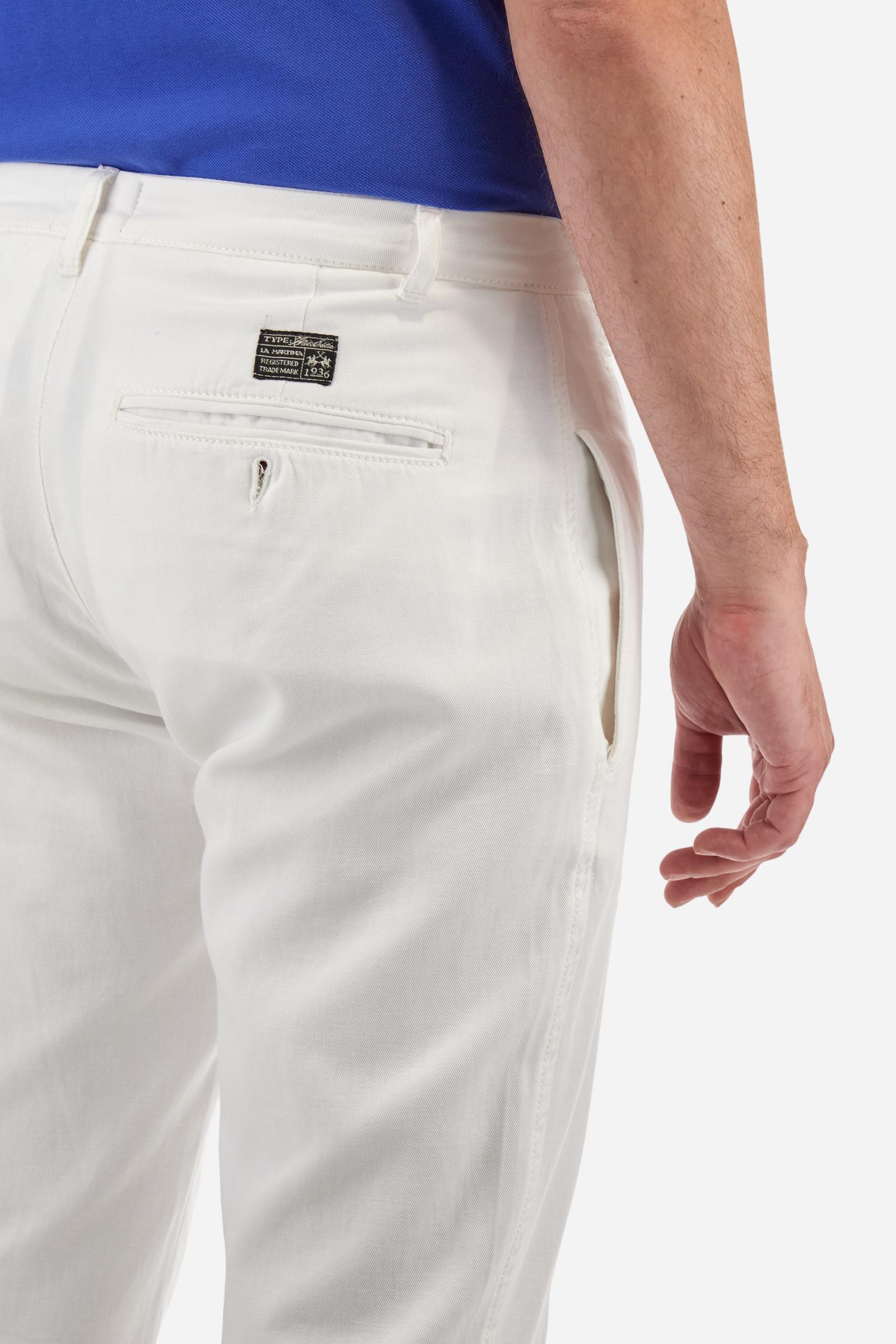 Chino-Hose aus Baumwolle und Leinen, Regular Fit – Yasuhiko - Image 3