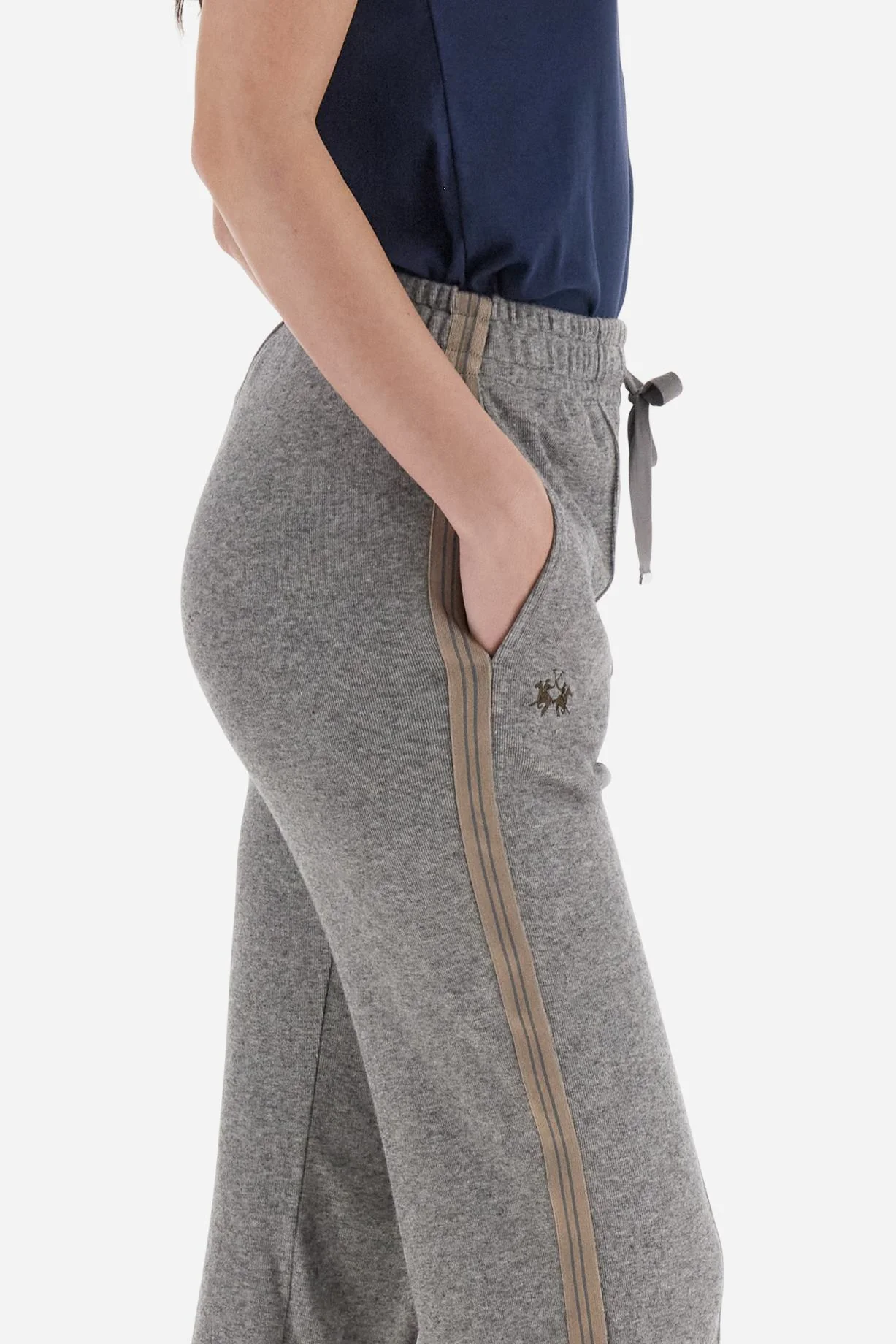Damen-Jogger Fleece-Interlock mit gestreiften Bändern - Bhima - Image 3