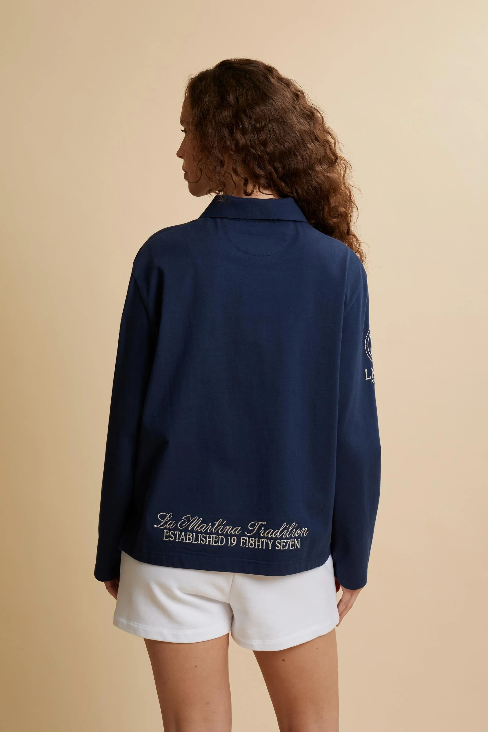 Damen Langarm-Poloshirt aus Baumwolljersey Player - Consuelo - Image 4