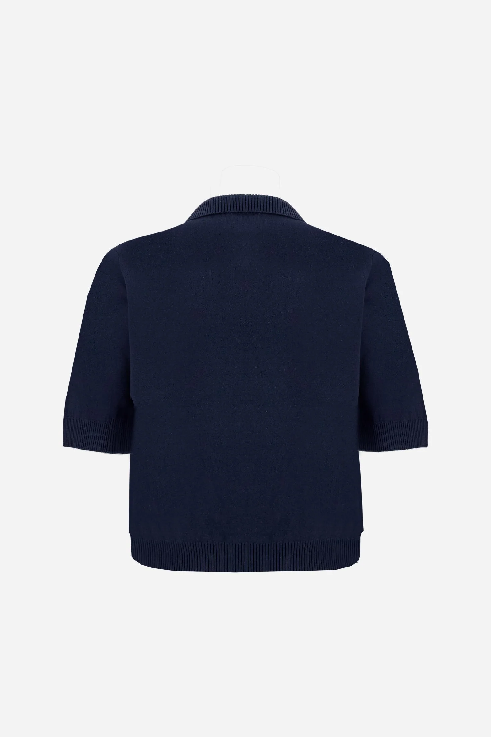 Damen Poloshirt aus kompakter Strickware mit Maxi-Intarsie - Candela - Image 6