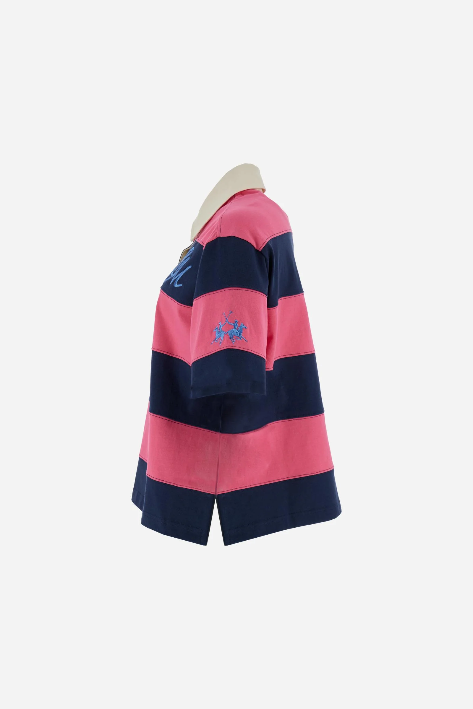 Damen Rugby-Poloshirt aus schwerem Baumwolljersey mit Maxi-Streifen - Christina - Image 7