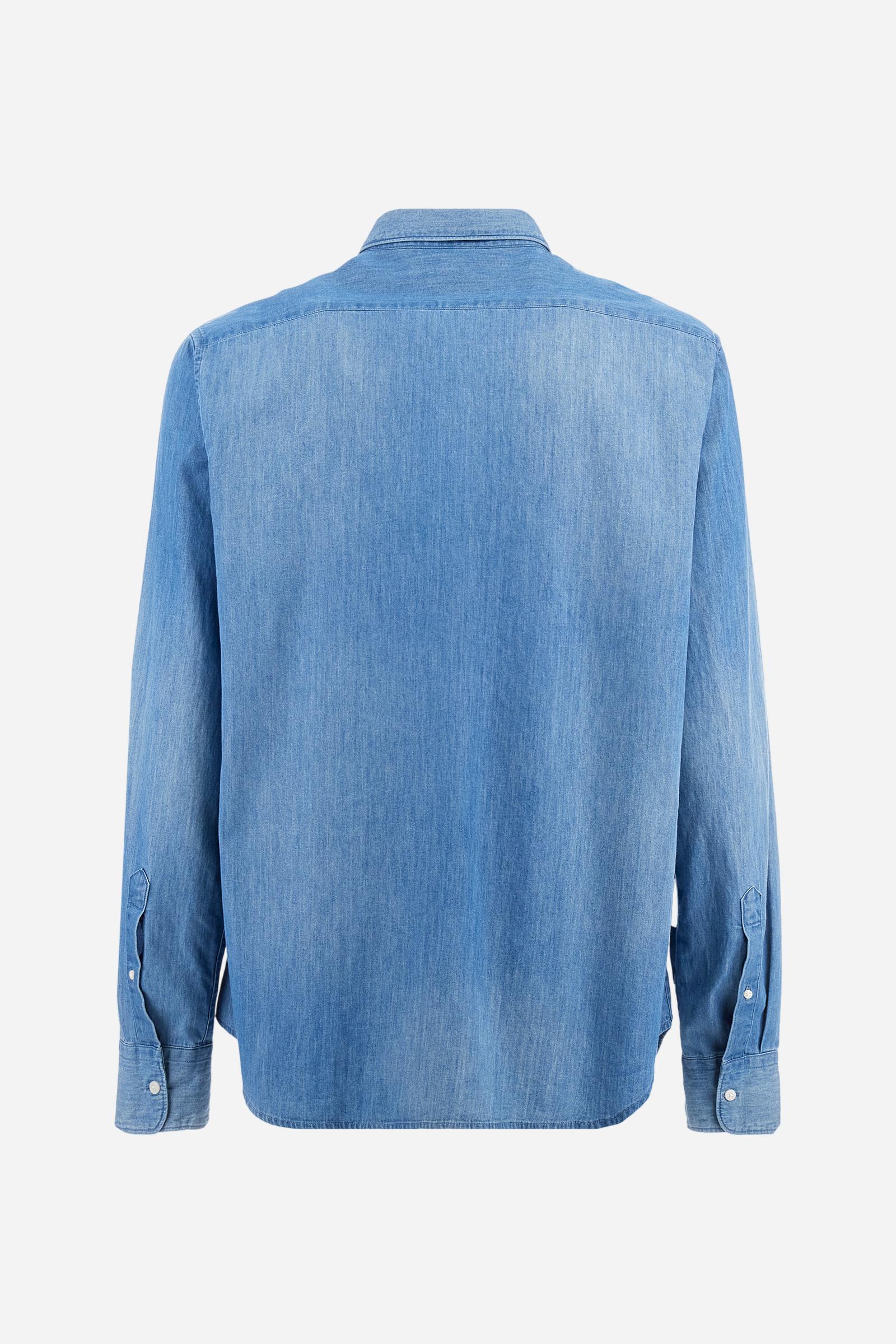 Hemd aus leichtem Denim in normaler Passform – Innocent - Image 6