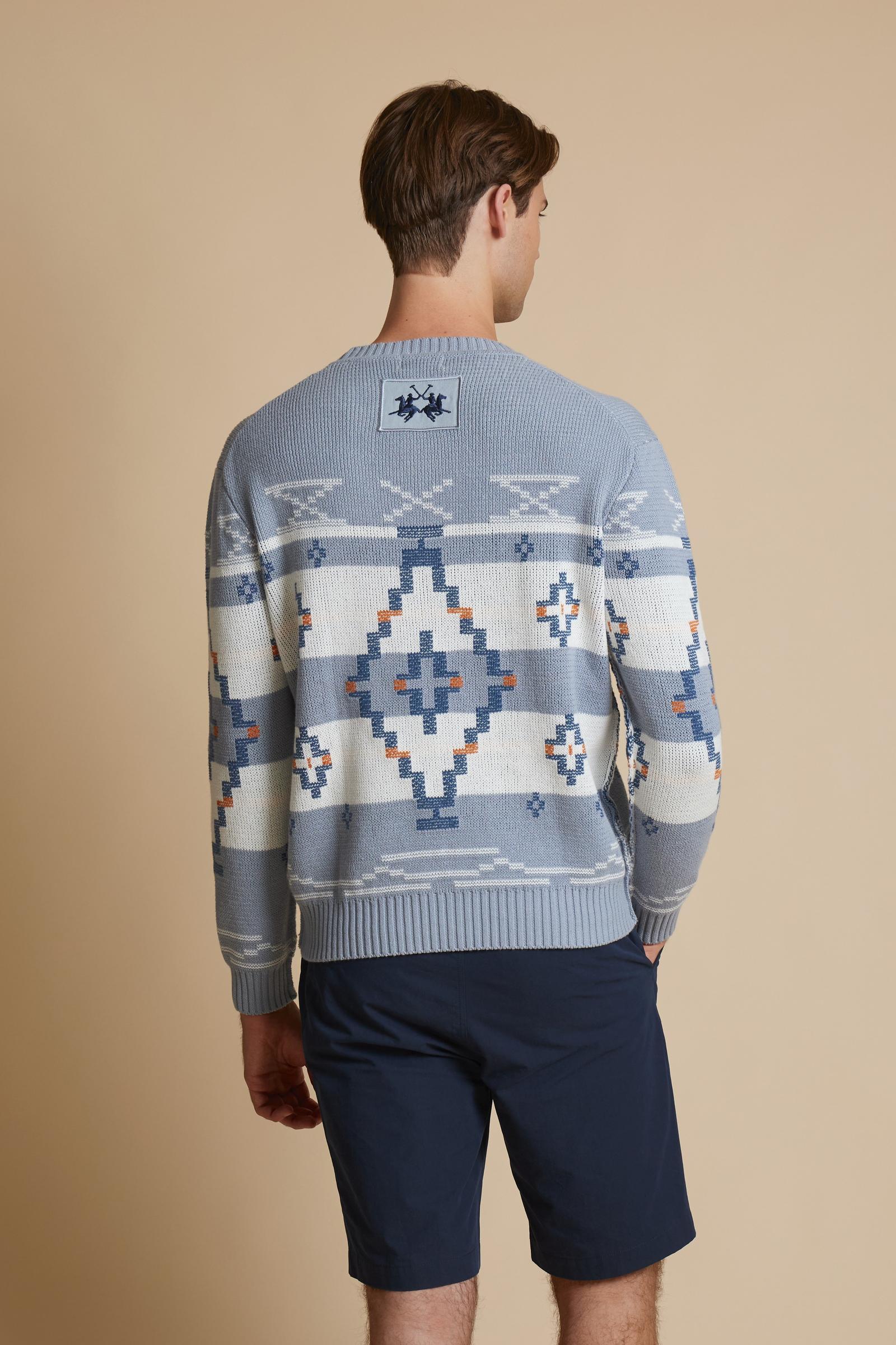 Herren Jacquardpullover mit geometrischem Muster - Carlomagno - Image 4