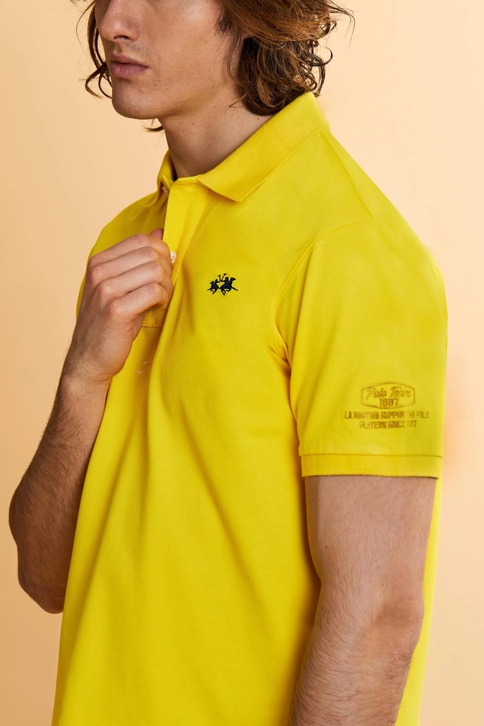 Herren Kurzarm-Poloshirt aus Piqué Kollektion Nations - Charo - Image 38