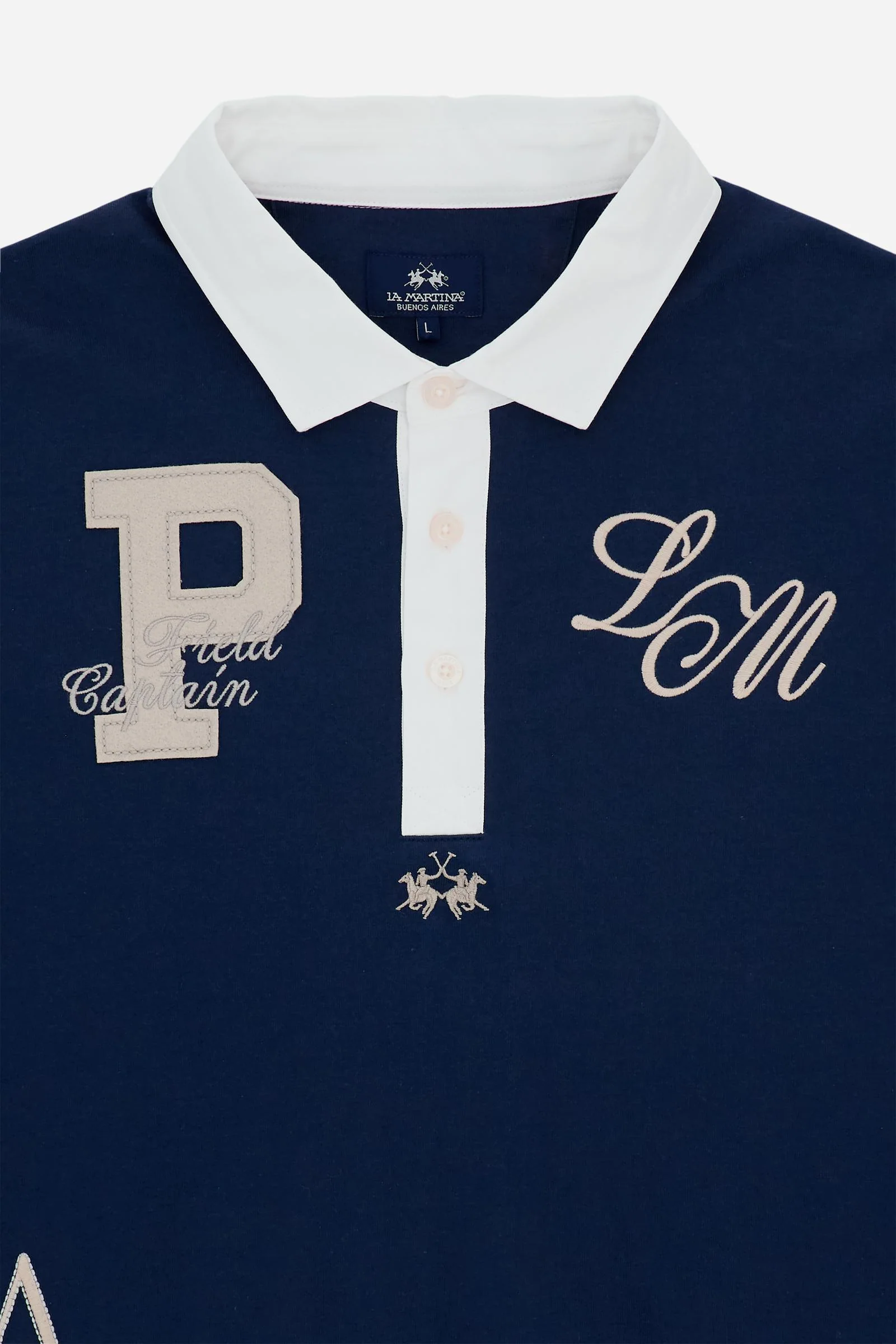 Herren Langarm-Poloshirt aus Heavy Cotton Jersey mit Multi-Patch - Crispian - Image 8
