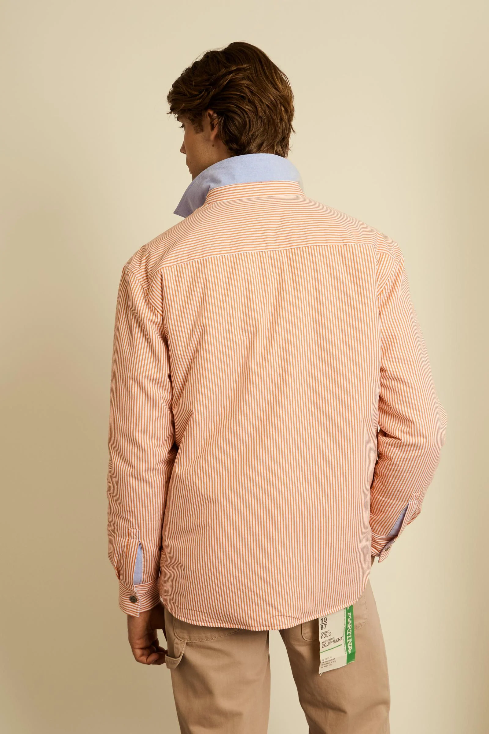 Herren Overshirt Double-Face aus Oxford und gestreifter Baumwolle - Chile - Image 4