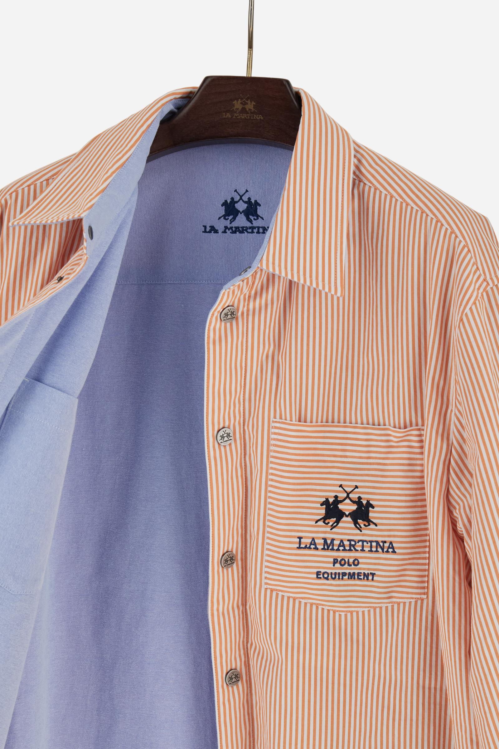 Herren Overshirt Double-Face aus Oxford und gestreifter Baumwolle - Chile - Image 8