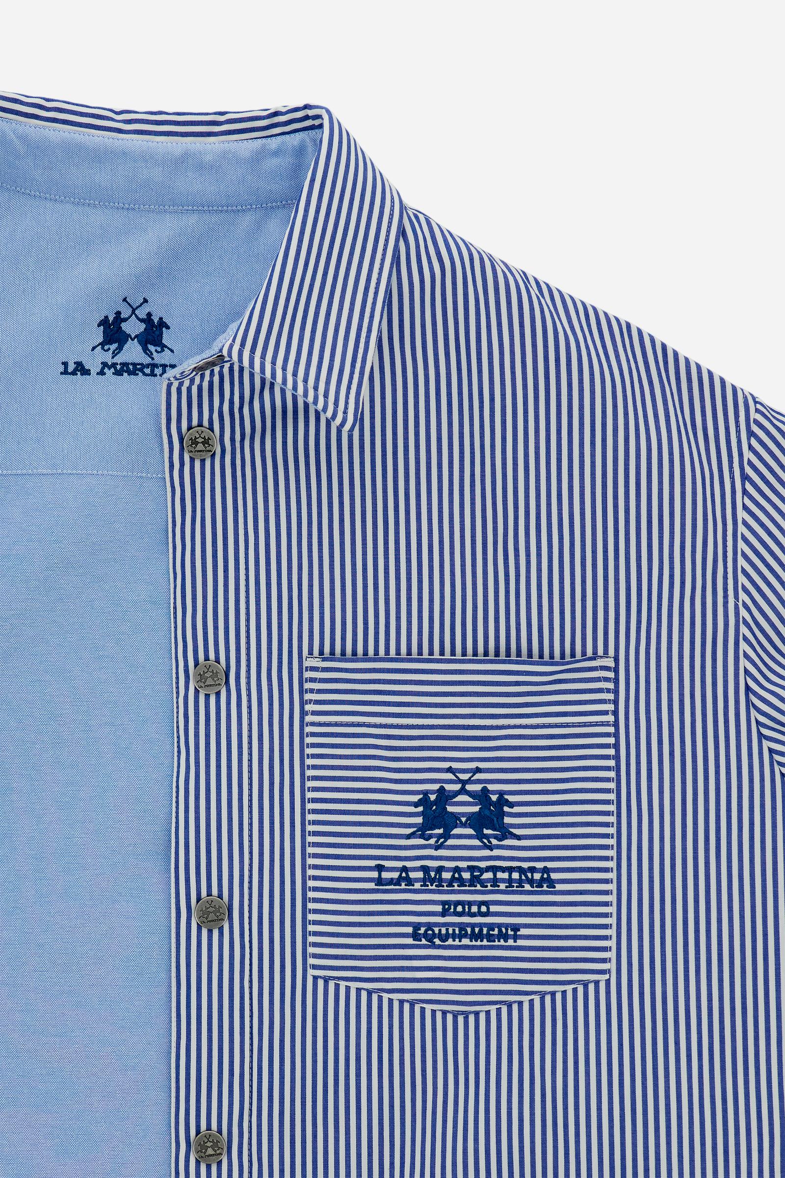 Herren Overshirt Double-Face aus Oxford und gestreifter Baumwolle - Chile - Image 7