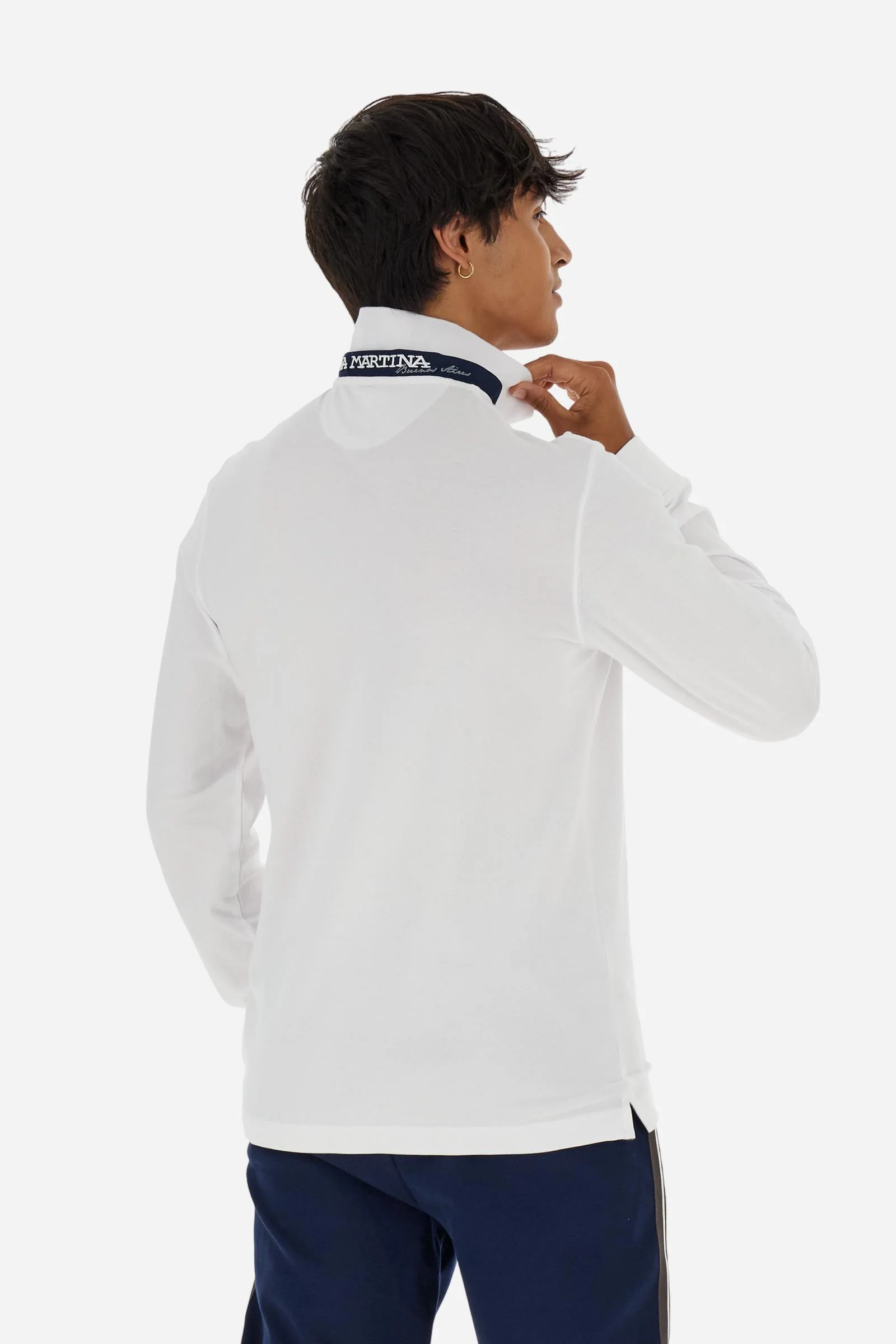 Herren-Piqué-Poloshirt Stretch-Baumwolle Kragen Gabardine - Brett - Image 4