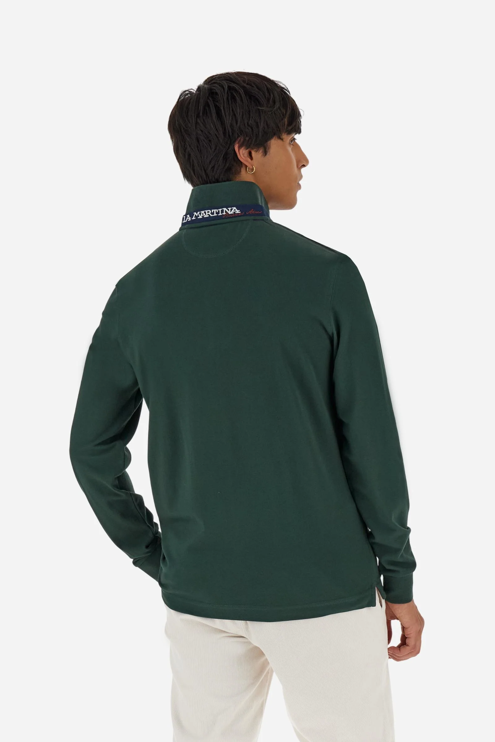 Herren-Piqué-Poloshirt Stretch-Baumwolle Kragen Gabardine - Brett - Image 4