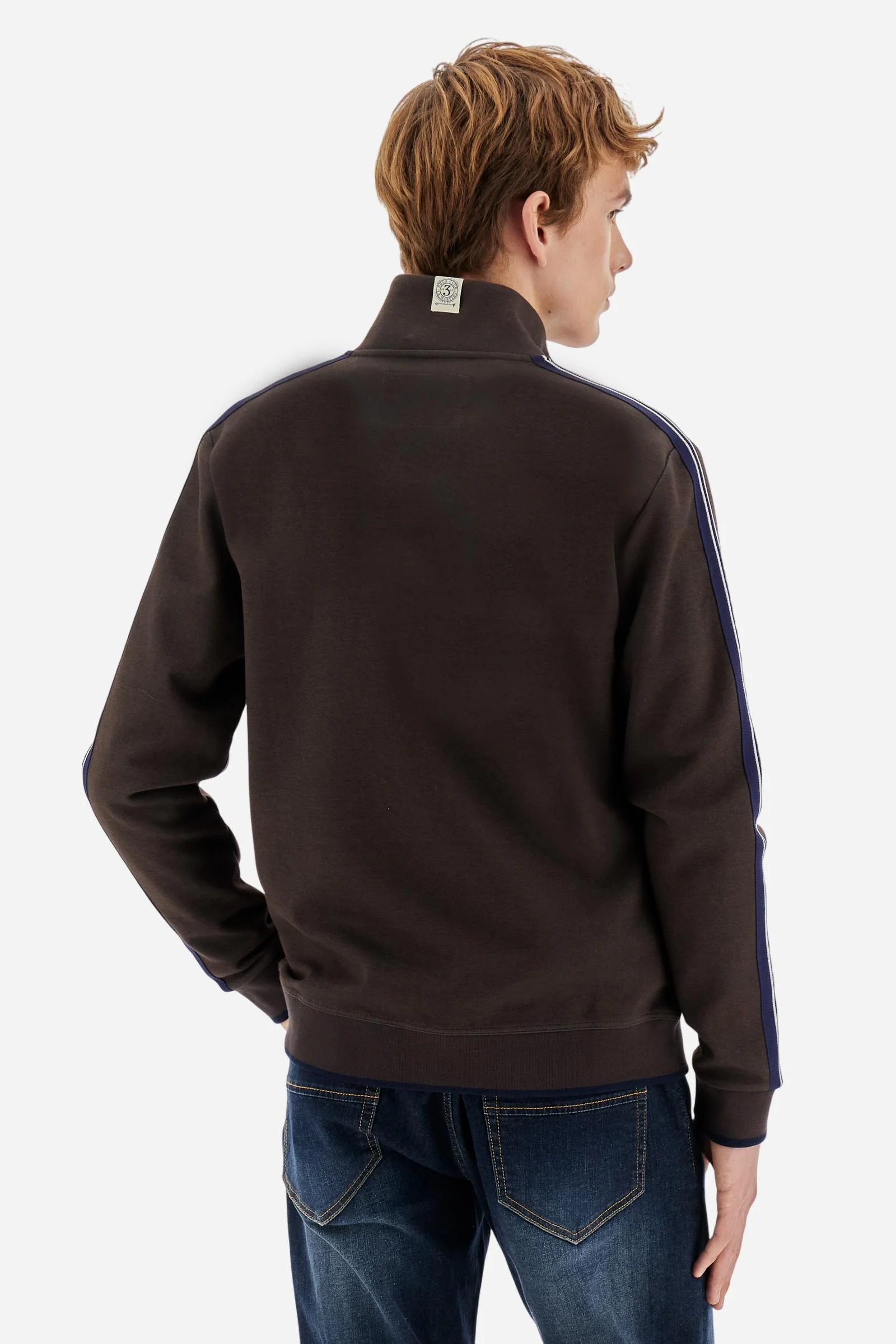 Rollkragenpullover aus Baumwolle mit Reißverschluss - Bernardo - Image 4